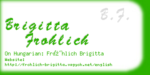 brigitta frohlich business card